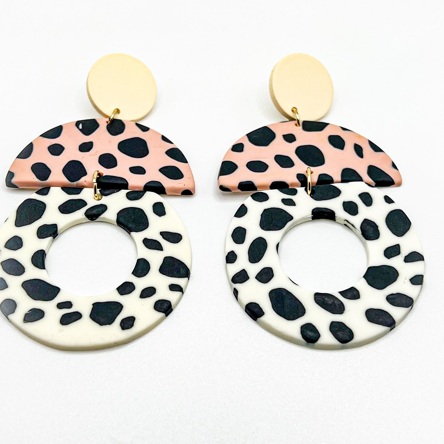 Round Polymer Clay Earrings