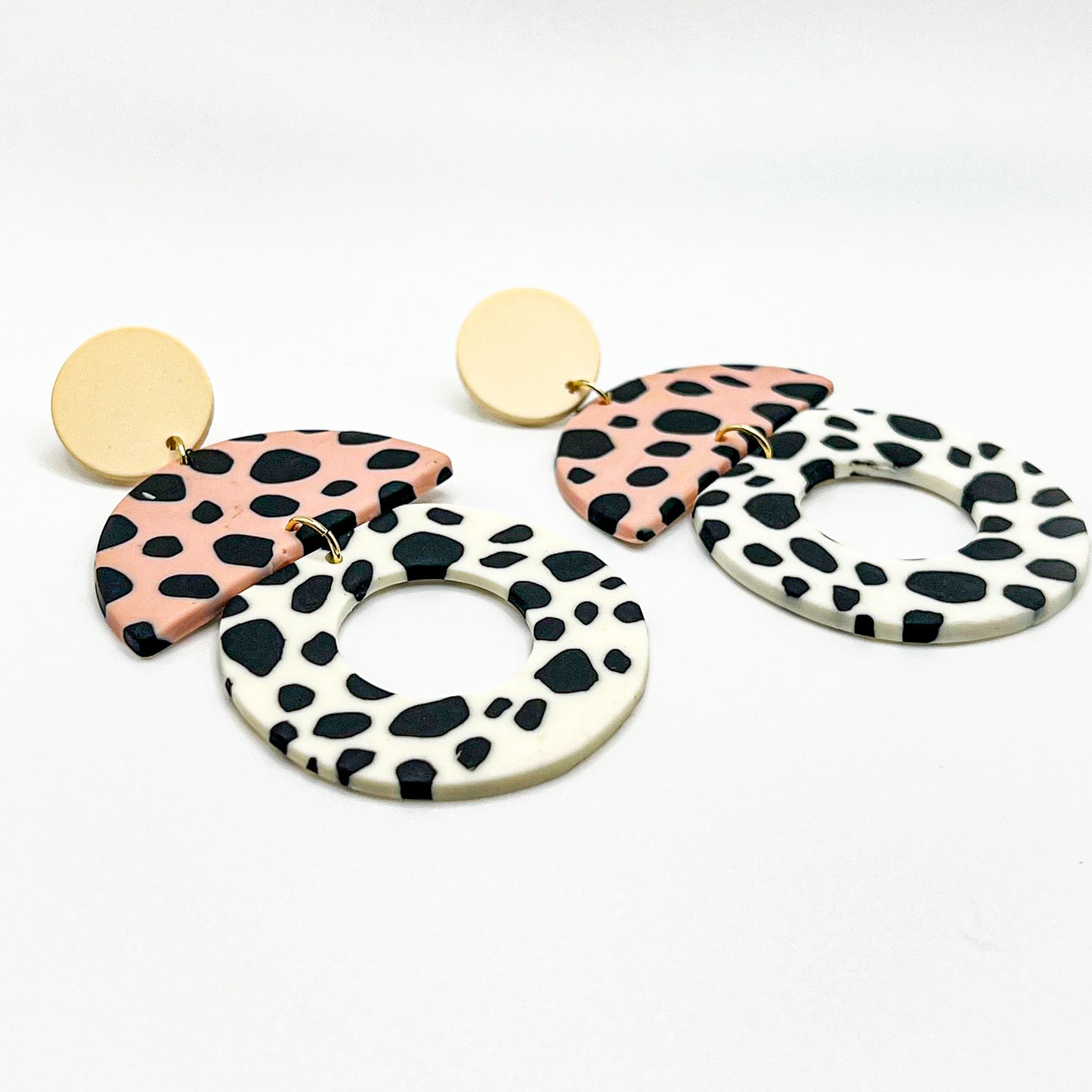 Round Polymer Clay Earrings