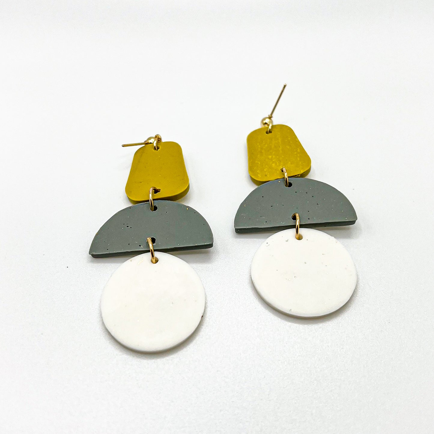 Gold Foil Polymer Clay Earrings