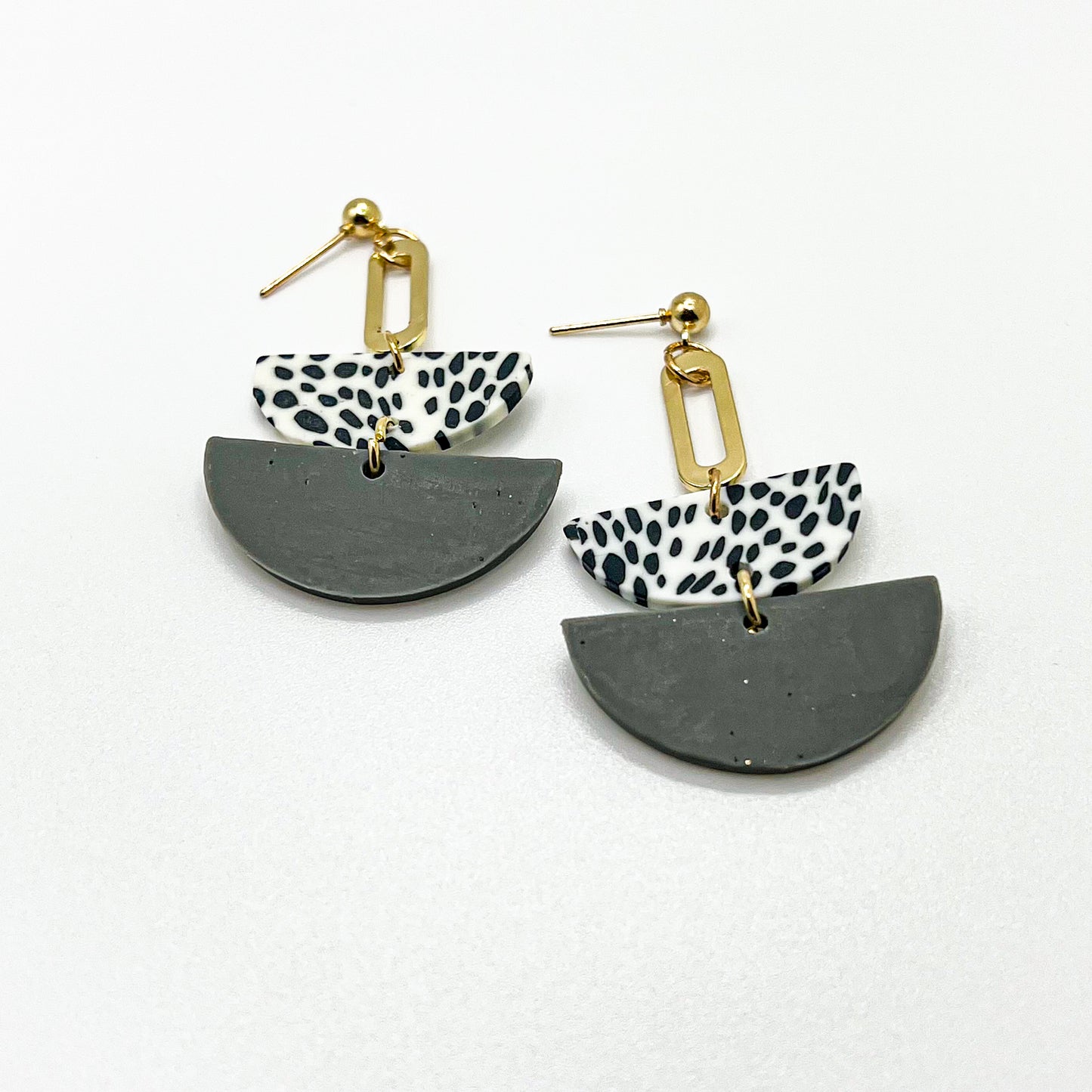 Gold Foil Polymer Clay Earrings