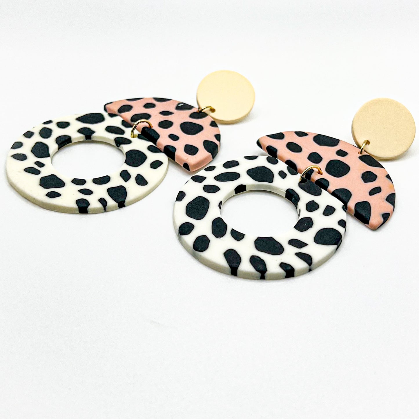 Round Polymer Clay Earrings